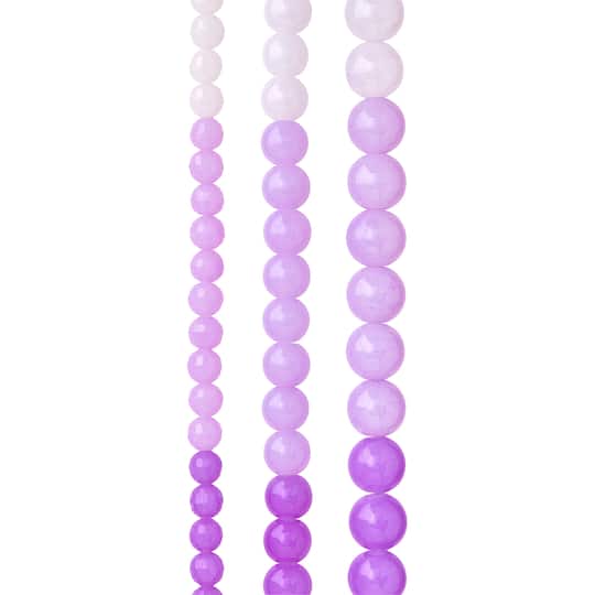 Purple Ombre Glass Round Beads by Bead Landing&#x2122;